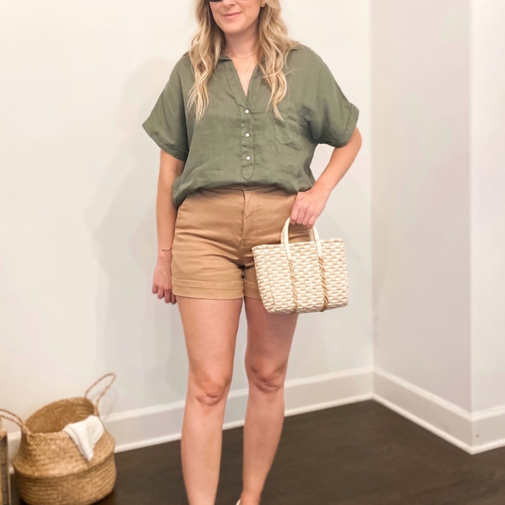 Grayson - Elegant Mauve Button-Down Linen Shirt